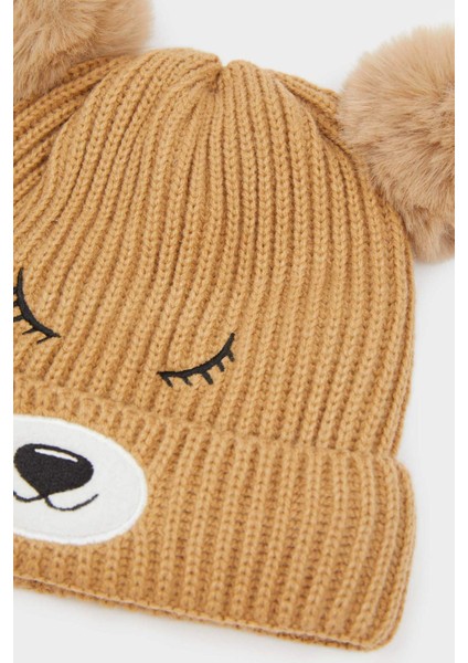 Erkek Bebek Nakışlı İçi Polarlı Triko Bere C8601A525WN fiyatları