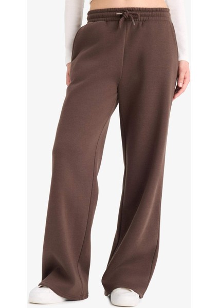 Straight Fit Beli Bağcıklı Cepli Düz Paça Eşofman Altı A0954AX25WN fırsatları