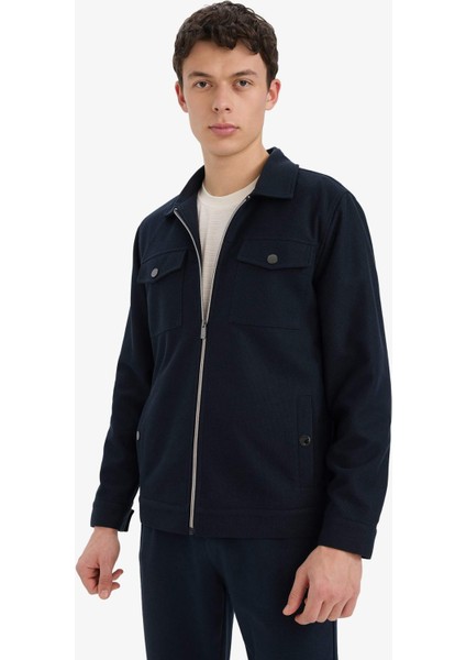 Slim Fit Dar Kesim Astarlı Fermuarlı Cepli Mevsimlik Baharlık Mont D7533AX25AU modelleri