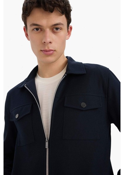 Slim Fit Dar Kesim Astarlı Fermuarlı Cepli Mevsimlik Baharlık Mont D7533AX25AU fırsatları