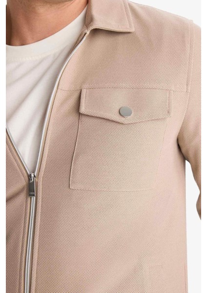 Slim Fit Dar Kesim Astarlı Fermuarlı Cepli Mevsimlik Baharlık Mont D7533AX25AU indirimleri