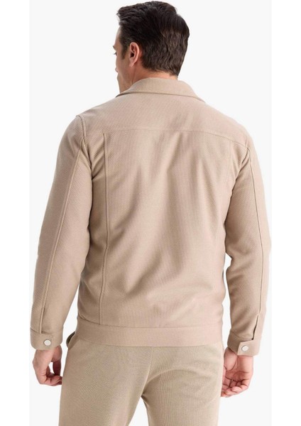 Slim Fit Dar Kesim Astarlı Fermuarlı Cepli Mevsimlik Baharlık Mont D7533AX25AU