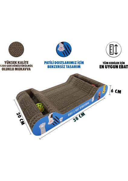 Karton Kedi Tırmalama Çantoplu 38*6*20 modelleri