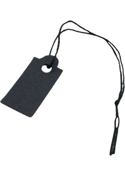 Küçük Boy Siyah Renk 2 /1 cm 80 Adet Karton Ipli Etiketi fiyatları