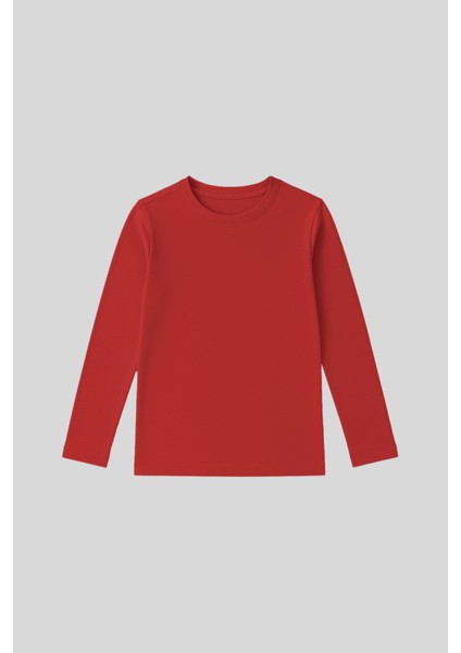Fiesta O Yaka Standart Fit Basic Uzun Kollu Unisex Çocuk T-Shirt - 11329