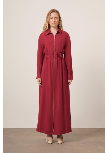 Kadın Modal Elbise Bordo 31033 modelleri