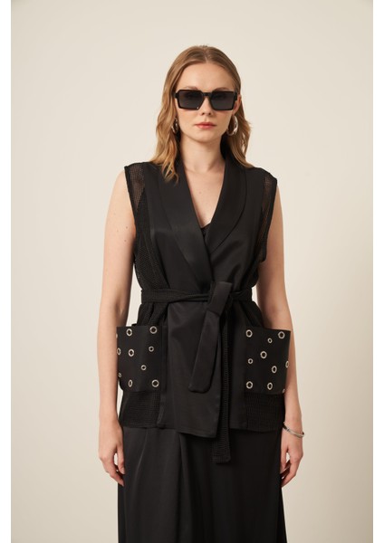 Kadın File Detay Takım Siyah 31088 modelleri