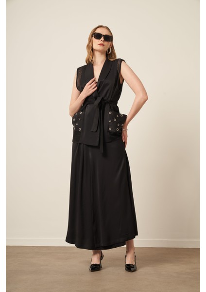 Kadın File Detay Takım Siyah 31088 fırsatları