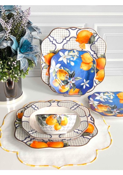 Yemek Takımı Lemons 24 Parça 6 Kişilik