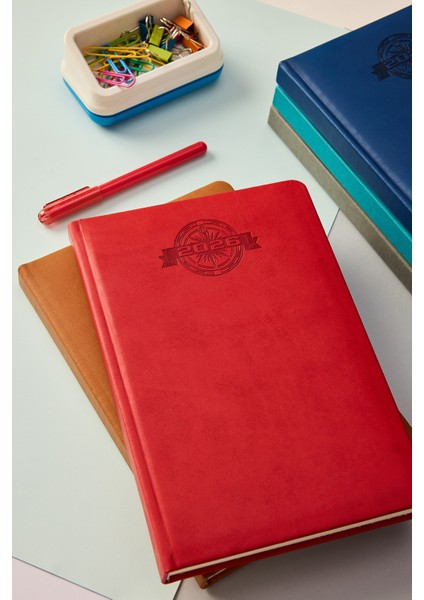 Kişiye Özel Hediyelik Cilt 2026 Düz Sert Kapak Kahverengi Deri Ajanda modelleri