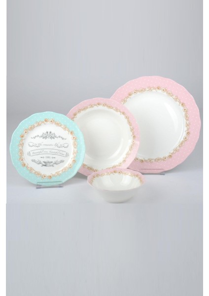 Seta Yemek Takımı Vıntage Pınk 24 Parça