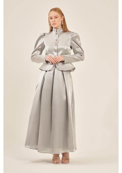 Kadın Abiye Takım Gri 31126 fiyatları