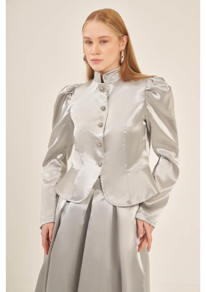 Kadın Abiye Takım Gri 31126 fırsatları