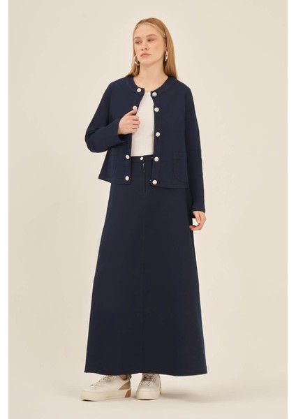 Kadın Kot Etekli Takım Indigo 31151