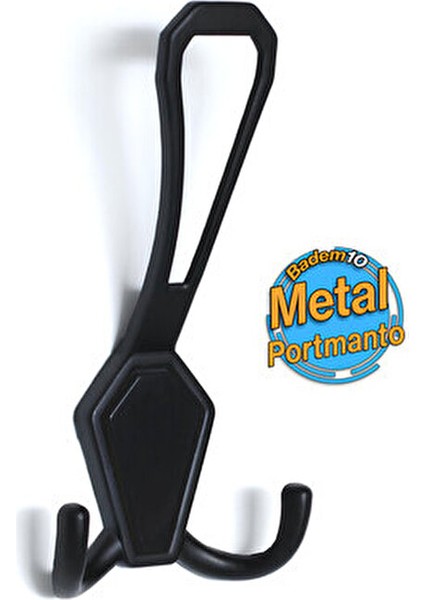Modern Tasarımlı Mat Siyah Metal Portmanto Vestiyer Duvar Askısı 7 cm Yükseklik fırsatları
