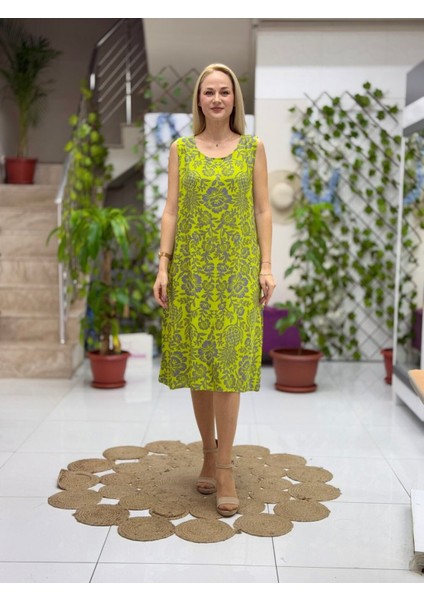 AL40112 Alaçatı Askılı Viskon Elbise