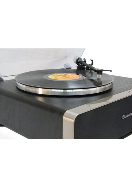 Nostaljik Ahşap Kaplama Pikap 33X45 Plaklar Bass Bluetooth Crownwell Vegas Plus Silver Renk indirimleri