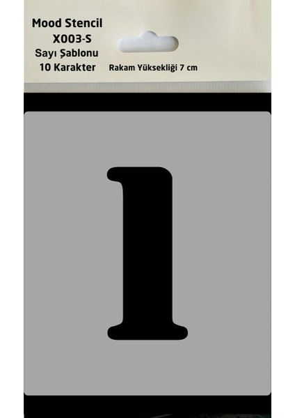 Ada Sanatsal Stencil Rakam Boyama Şablonu X003-SAYI