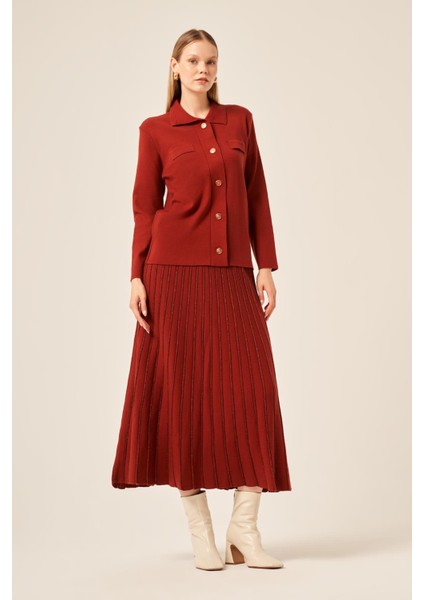 Kadın Sim Detaylı Ikili Takım Kiremit 20899