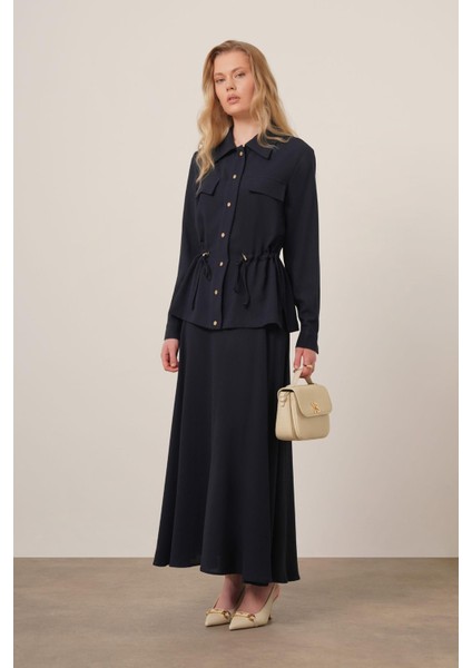 Kadın Melise Crep Takım Lacivert 31172 modelleri