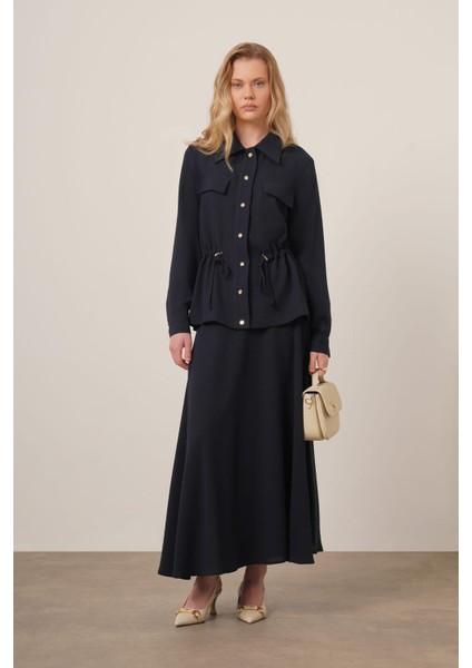 Kadın Melise Crep Takım Lacivert 31172 indirimleri