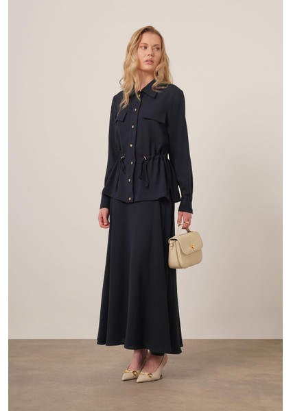 Kadın Melise Crep Takım Lacivert 31172 fırsatları