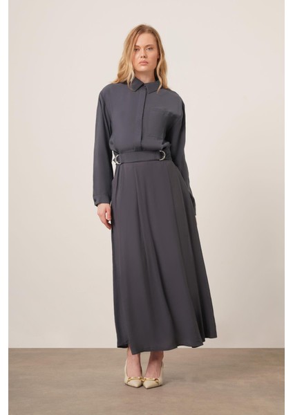 Kadın Modal Etekli Takım Füme 30714