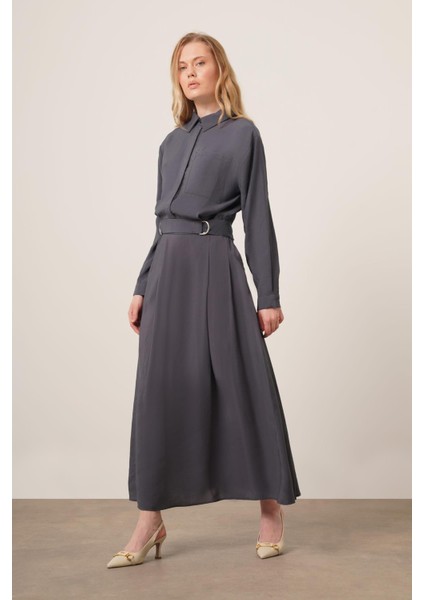 Kadın Modal Etekli Takım Füme 30714 modelleri