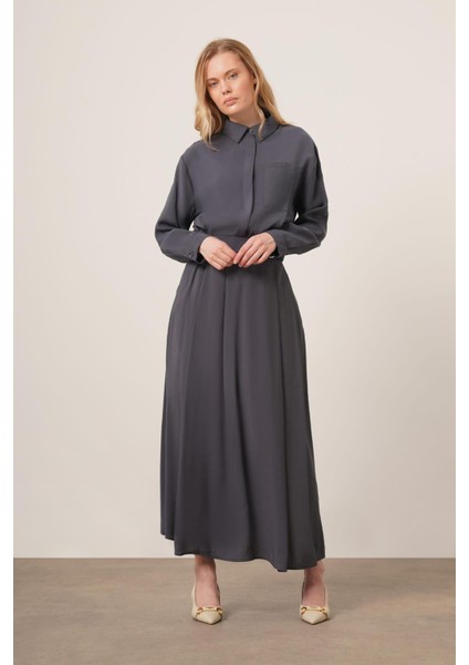 Kadın Modal Etekli Takım Füme 30714 fırsatları