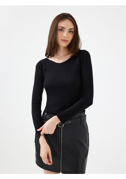 Slim Fit Kadın Tshirt U.kol