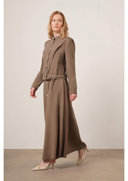 Kadın Modal Etekli Takım Haki 31174 modelleri