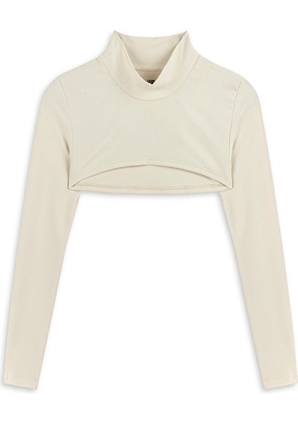 Yüksek Yaka Crop Bluz TW6250130004018 indirimleri