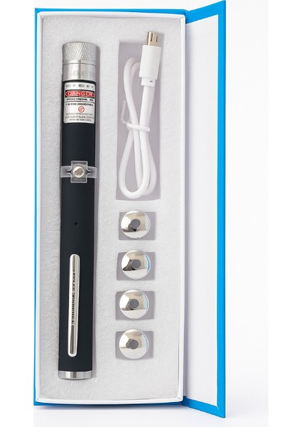 FX-201 USB Şarjlı Yeşil Lazer Pointer Işaretleyici – 5 Başlıklı fırsatları