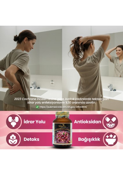 Cranberry, D-Mannoz, C Vitamin - Idrar Yolu Sağlığı (60KAPSÜL & 1400MG) | Akıllı Gıda Takviyesi fırsatları