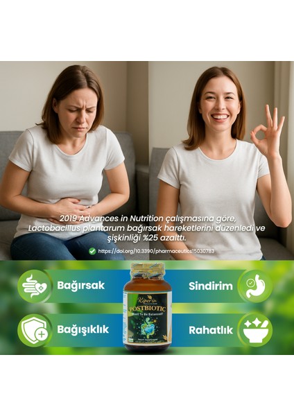 Postbiyotik 210 Milyar Cfu Rhamnosus & Plantarum Sindirim (21Kapsül & 700mg) | Akıllı Gıda Takviyesi fiyatları