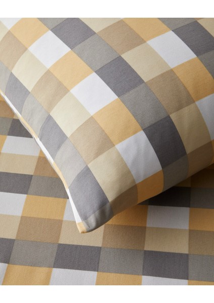 Cuby Kolay Ütülenir Tek Kişilik Nevresim Seti 160X220 cm Gri-Hardal modelleri