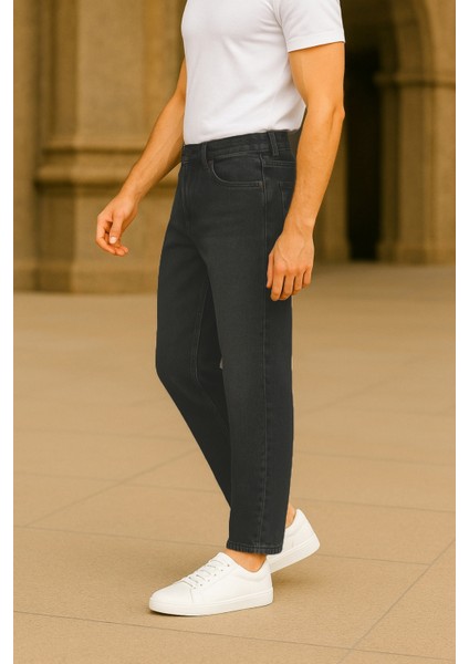 Dar Paça Erkek Yüksek Bel Kot Pantolon - Salaş Mom Jean C333 fırsatları