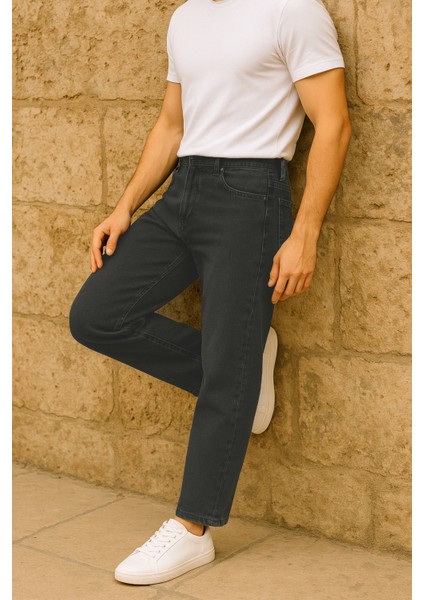 Dar Paça Erkek Yüksek Bel Kot Pantolon - Salaş Mom Jean C333