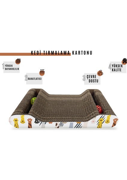 Karton Kedi Tırmalama Çantoplu 38*6*20 modelleri