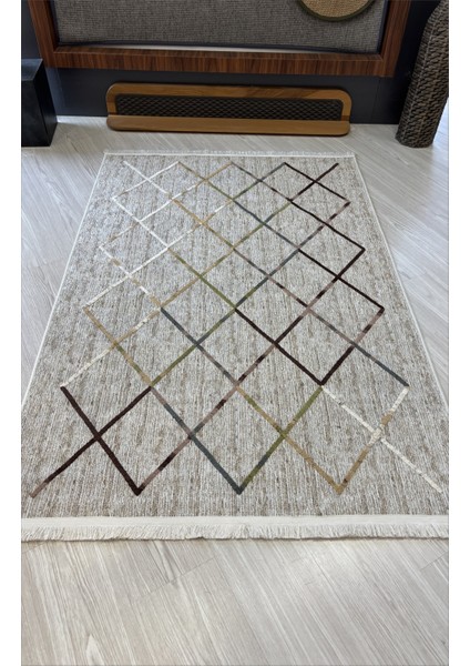 Dekoratif Nakkaş Kilim Butik Bej Salon Halısı Makinada Yıkanabilir Mutfak Halısı Kaymaz Taban Yolluk Modern Kilim Modelleri Altan Isıtmaya Uygun Halı Çeşitleri
