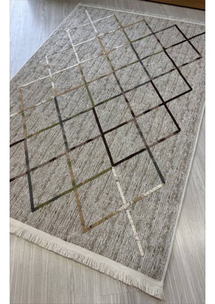 Dekoratif Nakkaş Kilim Butik Bej Salon Halısı Makinada Yıkanabilir Mutfak Halısı Kaymaz Taban Yolluk Modern Kilim indirimleri