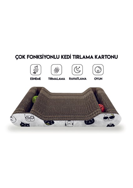 Karton Kedi Tırmalama Çantoplu 38*6*20 modelleri