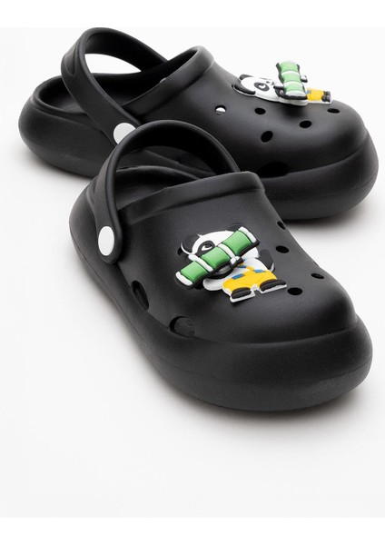 Çocuk Aksesuarlı Sabo Terlik 30-35 Siyah