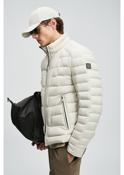 Erkek Lukas Kaz Tüyü Mont 112120245 Ekru modelleri