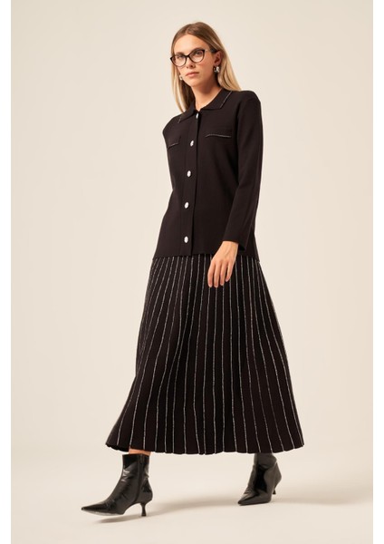 Kadın Sim Detaylı Ikili Takım Siyah 20899 fiyatları