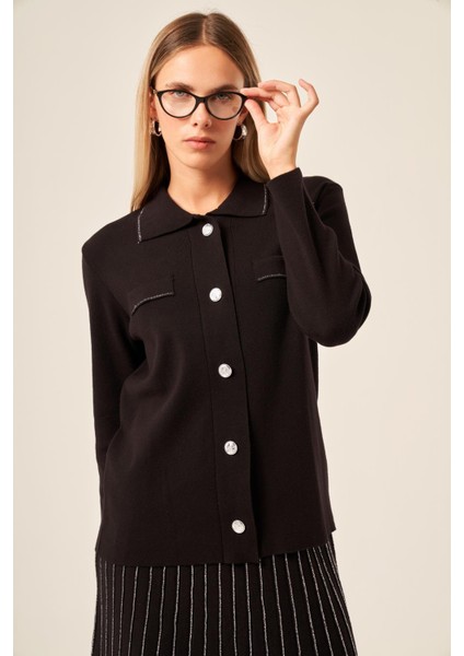 Kadın Sim Detaylı Ikili Takım Siyah 20899 modelleri