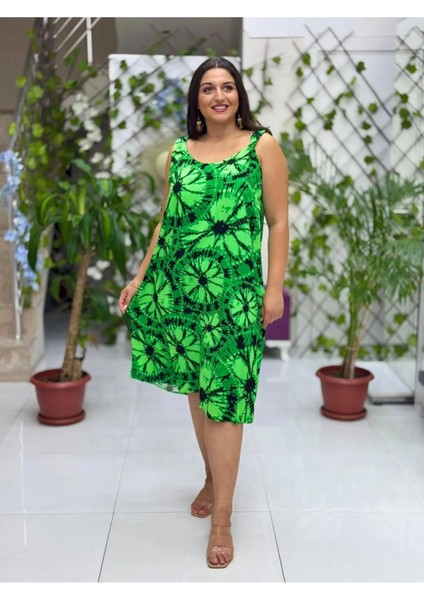 DK19009 Dikili Askılı Omuz Lastikli Viskon Elbise fiyatları