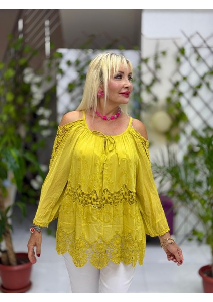 NC9740 Italyan Ipek Bluz Limon fiyatları