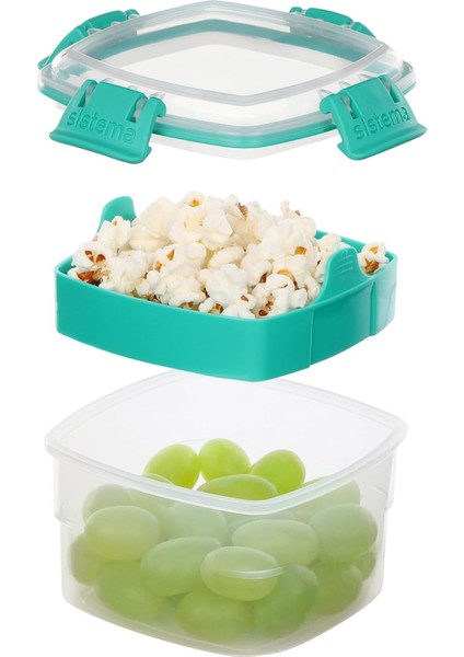 Snacks To Go Gıda Kabı | 400 ml | Bölmeli Küçük Atıştırmalık Kutusu | Bpa Içermez | Farklı Renkler, Tekli Birim (1'li Paket) fiyatları