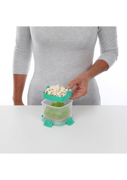 Snacks To Go Gıda Kabı | 400 ml | Bölmeli Küçük Atıştırmalık Kutusu | Bpa Içermez | Farklı Renkler, Tekli Birim (1'li Paket) modelleri